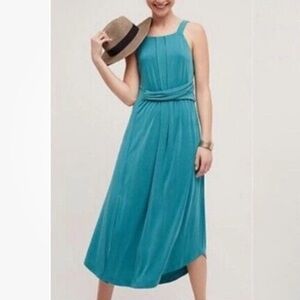 Maeve Anthropologie Azores Teal Dress
